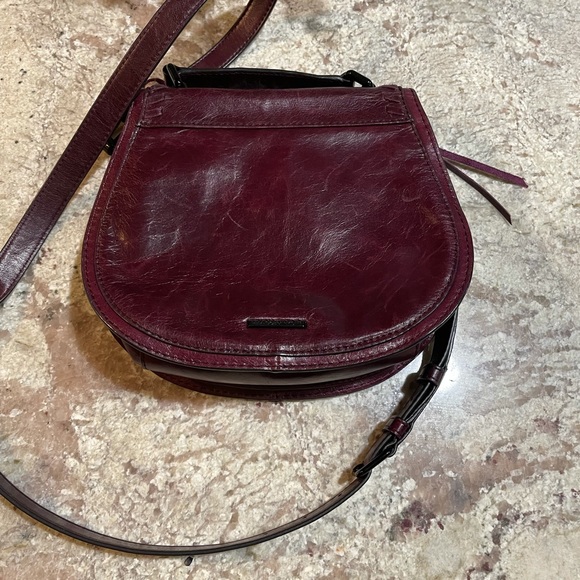 Rebecca Minkoff Maroon Saddle Crossbody Purse - Picture 4 of 9